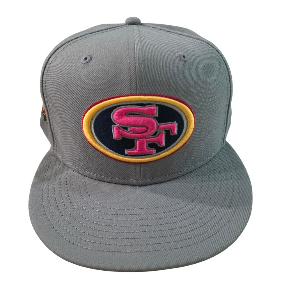 New Era San Francisco 49ers Super Bowl XXIII Fitted Hat 8 Grey Pink 59FIFTY